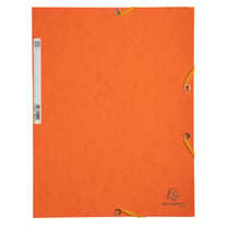 Chemise 3 rabats à élastiques carte lustrée 400g/m2 - A4 - Orange - x 25 - Exacompta