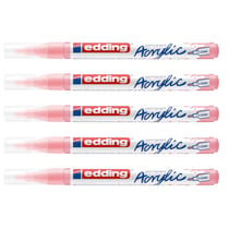 Lot de 5 marqueurs peinture acrylique pointe fine 1-2 mm - EDDING - Mauve chic