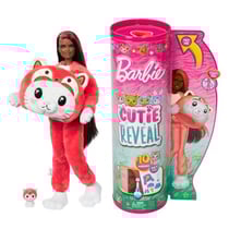 Poupée barbie cutie reveal chaton panda 10 surprises - costume peluche animal - mattel - hrk23