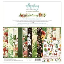 12 papiers scrapbooking 30,5 x 30,5 cm Mintay By Karola BOTANY