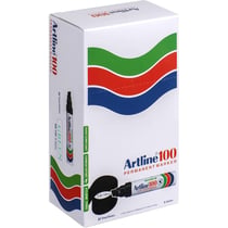 Lot de 6 marqueurs permanents ARTLINE 100 - Pointe biseautée 7,5 et 12 mm - Vert