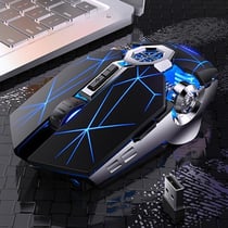 Souris Gaming Sans Fil Silencieuse 1600DPI Rechargeable RGB 7 Boutons Noir YONIS