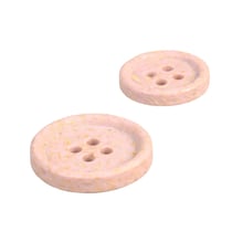 Lot de 3 boutons écorces de riz rose layette