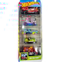 Pack de 5 véhicules hot wheels : hw fun park - mattel - jbj88 - set voitures miniatures