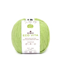 Fil de coton recyclé ECO VITA pour tricot et crochet - 100GR - DMC 138 Céleri