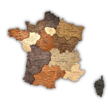 Carte de France en bois 3D CREATIFWOOD Multicolor - Décoration Murale