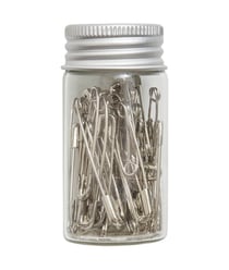 Tube en verre d'assortiment de 50 épingles à nourrice - Collection fleurs bleues - Hobby Gift