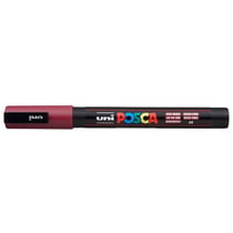Lot de 12 marqueurs peinture pointe conique fine 0,9 - 1,3 mm - POSCA - Lie de vin