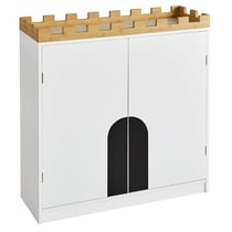 SoBuy KMB44-W Commode pour Enfants Étagère pour Chambre d'enfant avec Tableau Noir Bibliothèque Étagère à Jouets