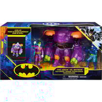 Coffret 2 figurines 10 cm : batman et le joker + armure technologique - dc - spin master - 20131531