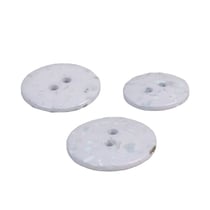 Bouton rond bouteilles recyclées 2 trous gris clair