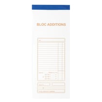 Bloc Addition 50 feuillets autocopiants numérotés en dupli - Format 9 ,1x22,5 cm - x 10 - Exacompta