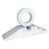 Ensemble de 7 blocs avec cerceau gris bleu - Velinda