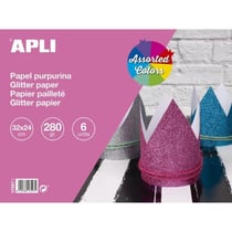 Bloc de papier à paillettes 32 x 24 cm 6 feuilles