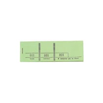 Bloc passe-partout 100 feuillets numérotés de 3 volets - Format 4,8x15 cm - Vert - Exacompta