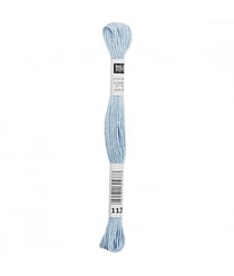 Fil à broder mouliné Uni - Rico Design 113 Bleu