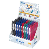 Présentoir de 60 stylos roller PILOT FRIXION BALL CLICKER - Multicolore - Pointe ronde 0.7 mm