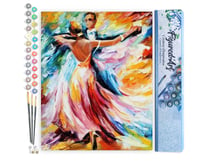 Peinture par Numéro Figured'Art - Danse de Salon - Kit de Loisir Créatif DIY Numéro d'Art Complet - 40x50cm sans châssis en bois