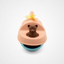 Jouet de bain made in France en matière recyclée Hélicoptère de Petit Ours Brun