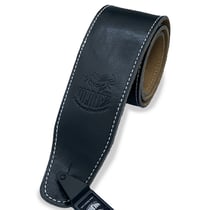 SOLDIER® Sangle Cuir Lisse Noir Brillant