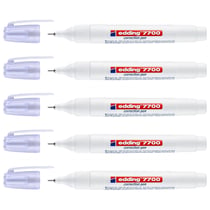 Stylo correcteur EDDING 7700 - Blanc - Pointe métal 1-2 mm - Lot de 5