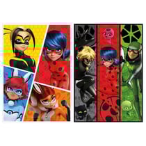 2 puzzles miraculous : ladybug et ses amis super-heros 2 x 100 pieces - dessin anime - educa - 19969