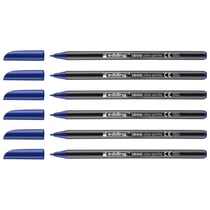 Lot de 6 feutres de coloriage pointe fine - EDDING - Bleu - 1 mm