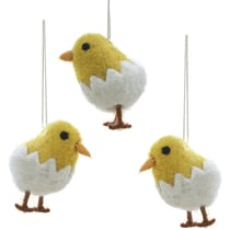 3 Poussins à Suspendre - Feutrine