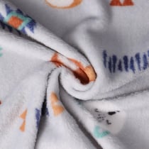Tissu Doudou Petits Oursons sur fond Gris clair - Au mètre
