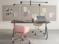 Bureau Pliant Marron Foncé et Noir Structure en Métal Rectangulaire à Roulettes Mobile 160 x 60 cm Style Moderne