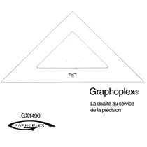 Graphoplex - Equerre 45° 3 bords anti-taches 50 cm