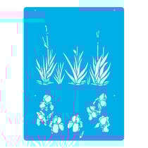 Pochoir plastique souple réutilisable 18,5 x 14,5 cm Fabrika Decoru PLANTE FLEUR 423