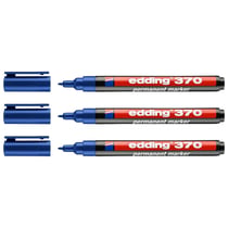 Lot de 3 Marqueurs permanents pointe fine 1 mm - EDDING - Bleu