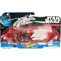 Pack de 2 vaisseaux star wars tie fighter et millennium falcon 7.5cm - hot wheels - mattel - cgw95