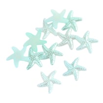 30 Perles Cabochon ETOILE DE MER Bleu à coller 19 mm Acrylique - Dos Plat - Creation Diy