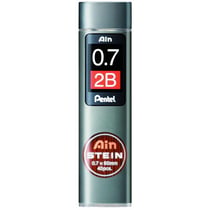 Lot de 12 mines Pentel AIN STEIN C277 - 0,7 mm - Dureté 2B - 40 pièces