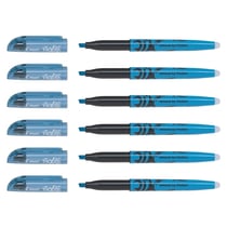 Lot de 6 surligneurs effaçables pointe biseautée - PILOT - FRIXION Light - Bleu