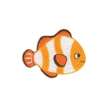 Ecusson thermocollant sous l'ocean poisson clown 3x5cm