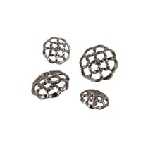 Lot de 3 boutons boutons ajourés gris