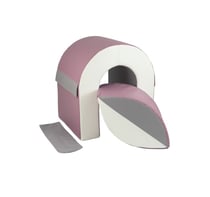 Set de 2 blocs en mousse blanc gris violet - Velinda