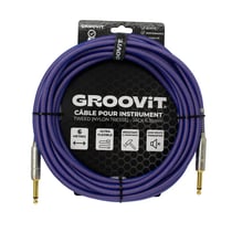 CABLE JACK 6.35 D/D - 6M - NYLON TRESSÉ VIOLET - GROOVIT®