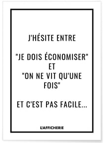 Affiche 'J'hésite entre...' | A3 : 29,7x42cm