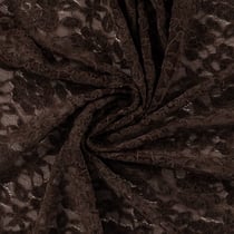 Tissu Dentelle Deluxe uni Marron chocolat