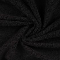 Tissu Fausse fourrure Mouton Elsa uni  Noir