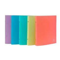 Classeur format écolier 2 anneaux 15mm PP Chromaline Pastel - Couleurs assorties - x 15 - Exacompta