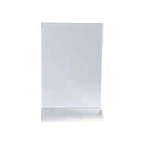 Porte-visuel vertical pied aluminium A4 - Cristal - x 5 - Exacompta