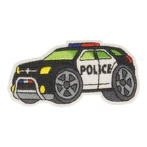 Lot de 3 écussons thermocollants vehicules police 5,5cm x 3cm