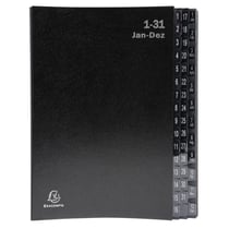 Trieur rigide Economique Ordonator 32 compartiments alphanumériques - 24x34cm - Noir - x 4 - Exacompta