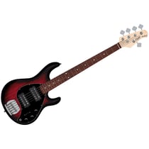 StingRay RAY5HH Ruby Red Burst Satin Sterling by Music Man