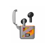 Avizar Écouteurs Sans Fil Bluetooth 5.3 TWS ENC Modèle Optimus avec Affichage LED Orange